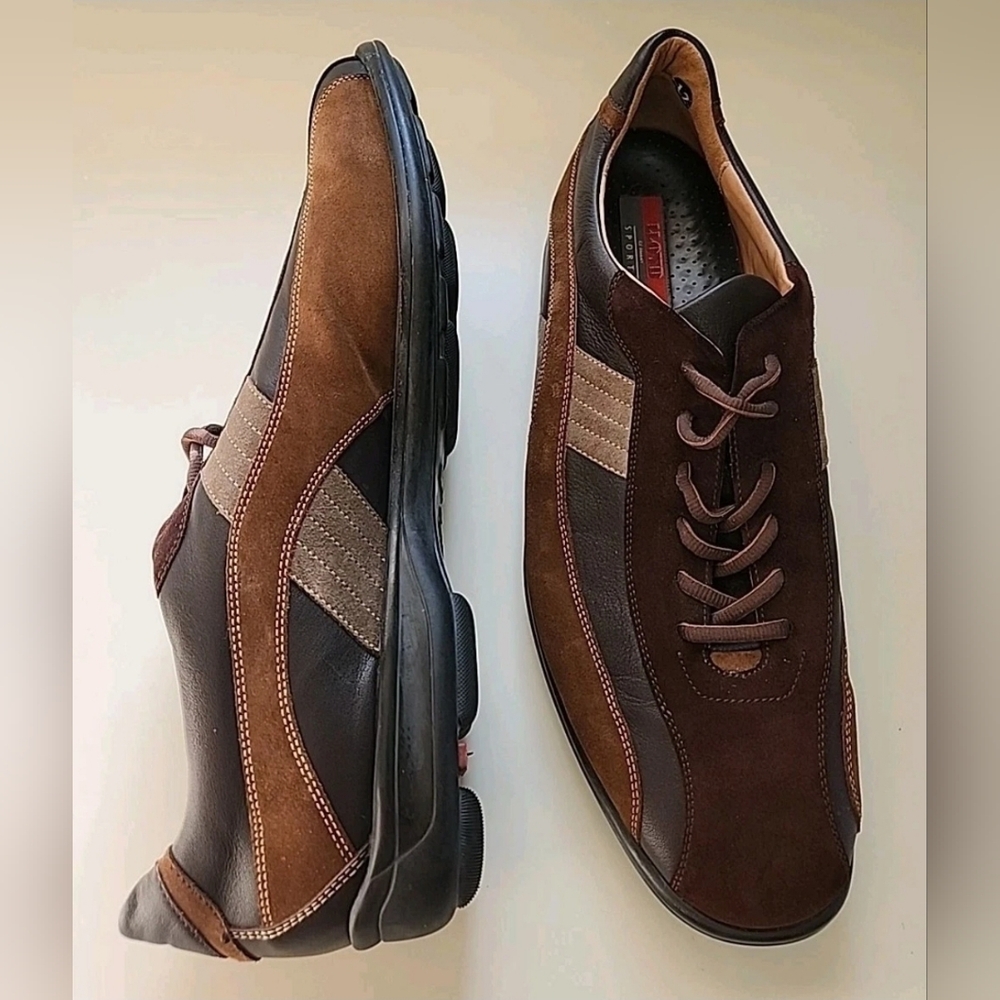 LLOYD & Bartoli BAZAR 4485 Men Leather Sneaker US 13 Suede Casual  Made In Italy